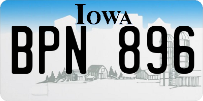 IA license plate BPN896
