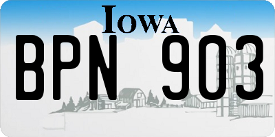 IA license plate BPN903