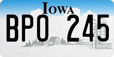 IA license plate BPO245