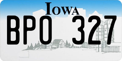IA license plate BPO327