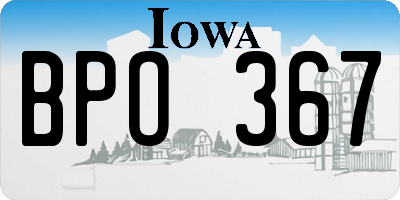 IA license plate BPO367