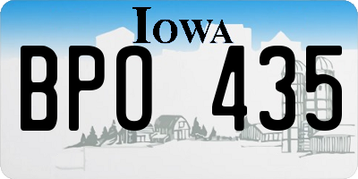 IA license plate BPO435