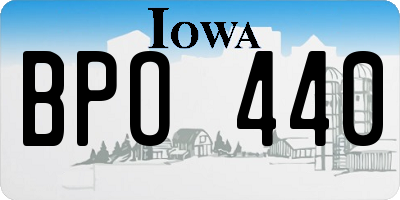IA license plate BPO440