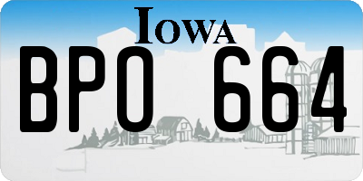 IA license plate BPO664