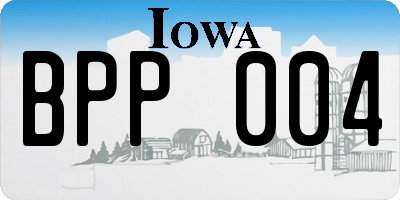 IA license plate BPP004