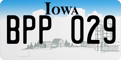 IA license plate BPP029