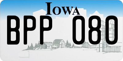 IA license plate BPP080
