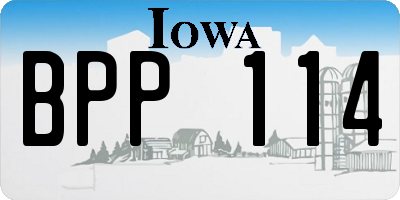IA license plate BPP114