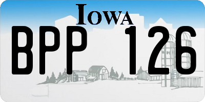 IA license plate BPP126
