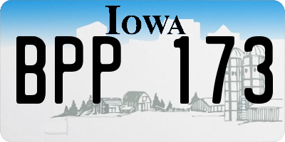 IA license plate BPP173