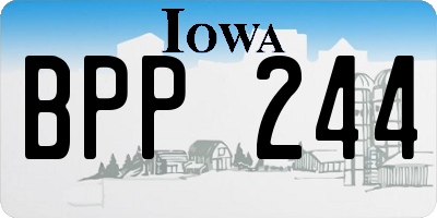 IA license plate BPP244