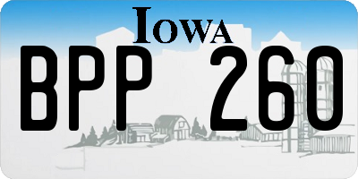 IA license plate BPP260