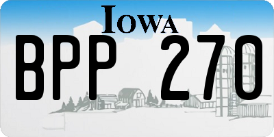 IA license plate BPP270