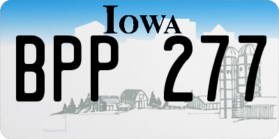 IA license plate BPP277