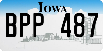 IA license plate BPP487