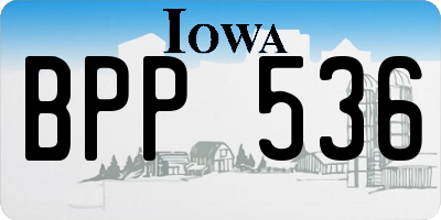 IA license plate BPP536