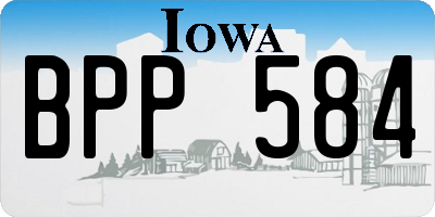 IA license plate BPP584