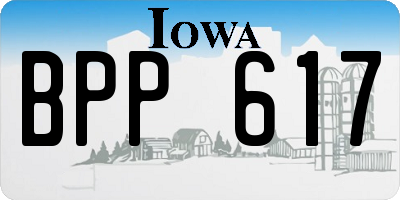 IA license plate BPP617