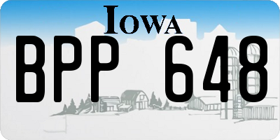 IA license plate BPP648