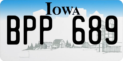 IA license plate BPP689