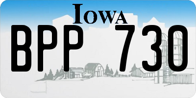 IA license plate BPP730