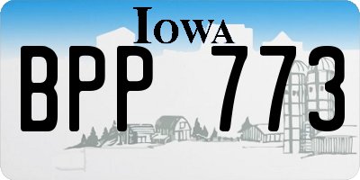 IA license plate BPP773