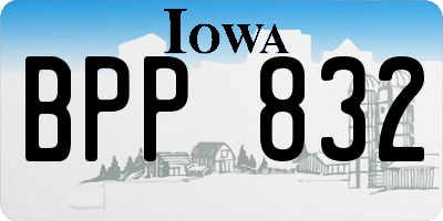 IA license plate BPP832