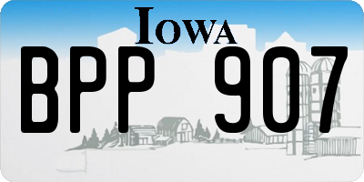 IA license plate BPP907