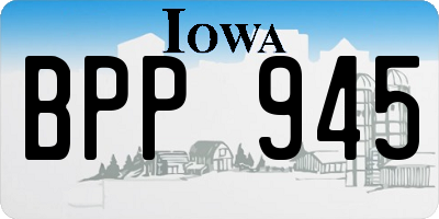 IA license plate BPP945