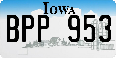 IA license plate BPP953