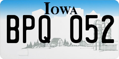 IA license plate BPQ052