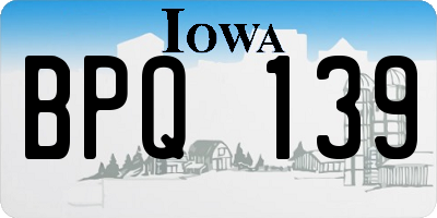IA license plate BPQ139