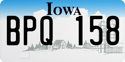 IA license plate BPQ158