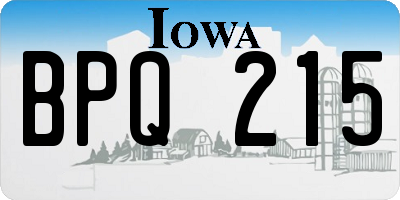 IA license plate BPQ215