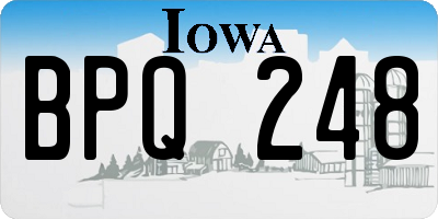 IA license plate BPQ248