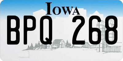 IA license plate BPQ268