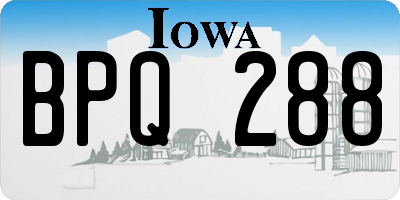IA license plate BPQ288