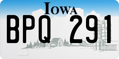 IA license plate BPQ291