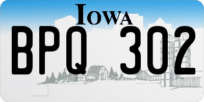 IA license plate BPQ302