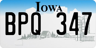 IA license plate BPQ347