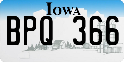 IA license plate BPQ366
