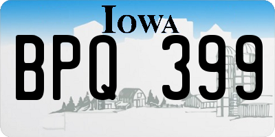 IA license plate BPQ399
