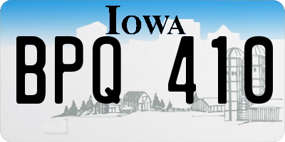 IA license plate BPQ410
