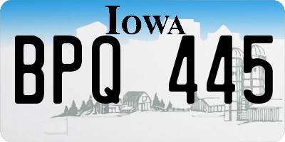 IA license plate BPQ445