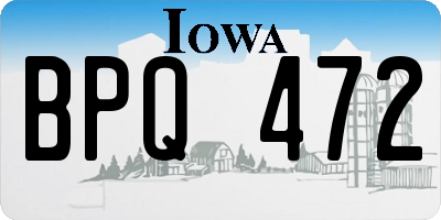IA license plate BPQ472