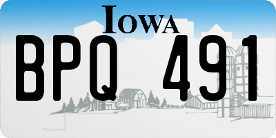 IA license plate BPQ491