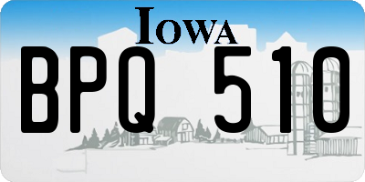 IA license plate BPQ510