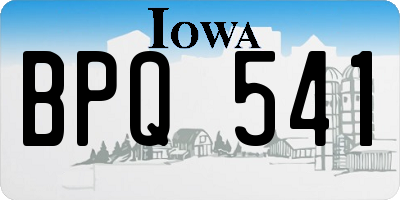IA license plate BPQ541