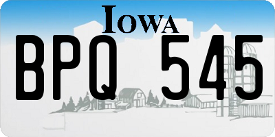 IA license plate BPQ545