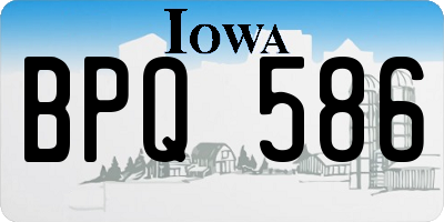 IA license plate BPQ586